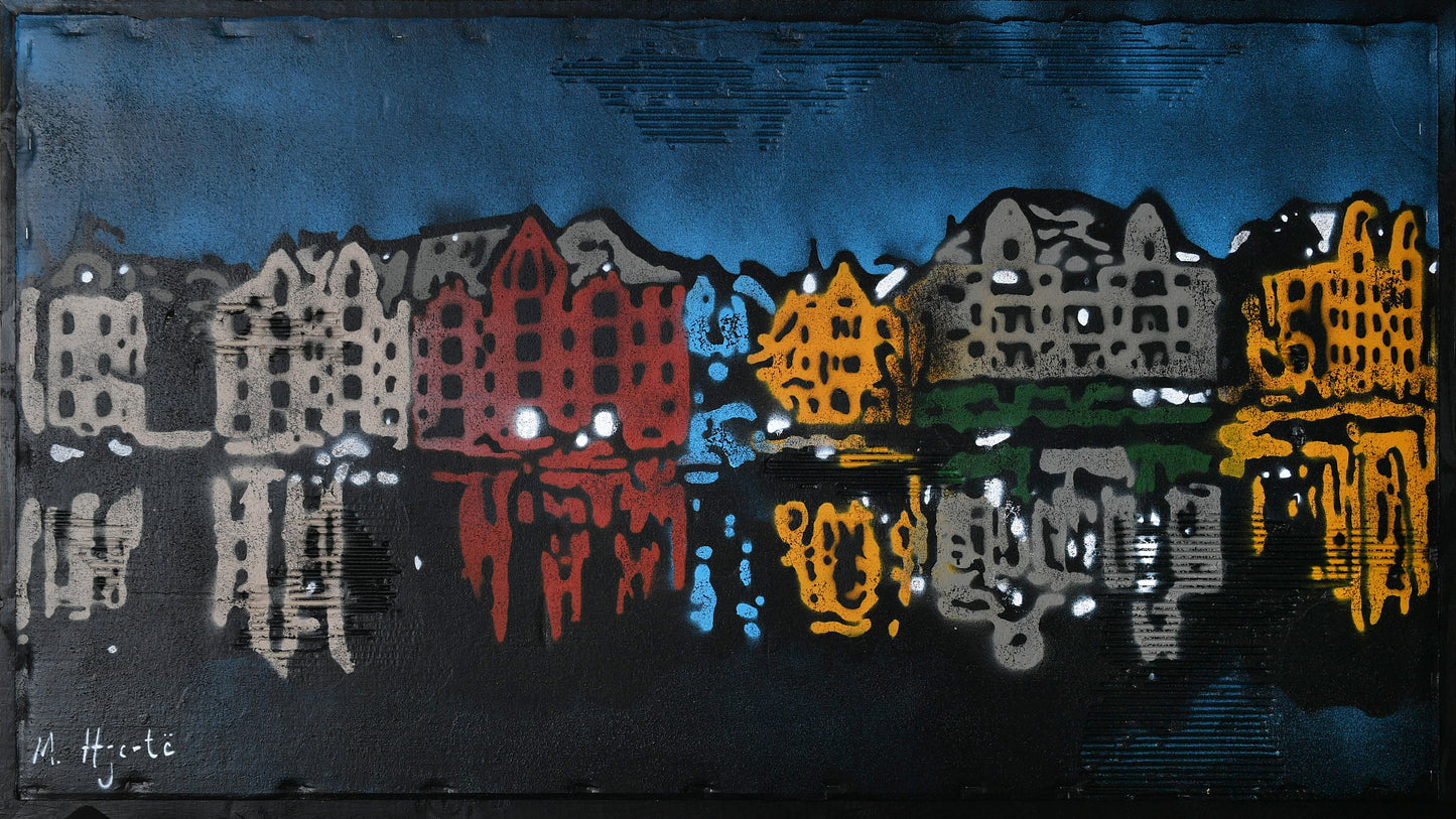 016 Original painting. Painting / graphics. Recycled cardboard