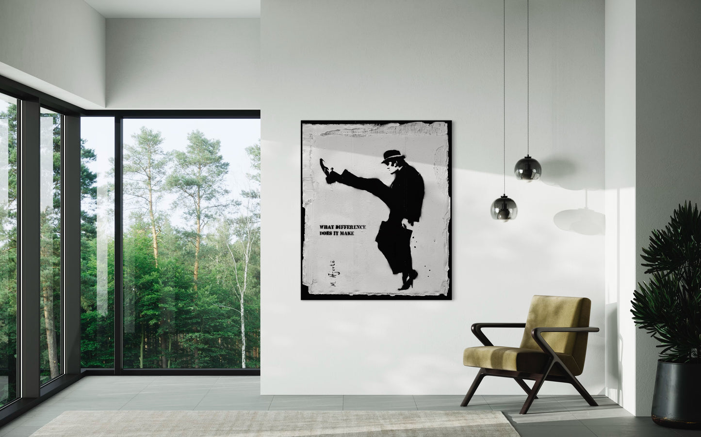 319 : Maleri / blandet teknikk. Resirkulert / gjenbrukt papp