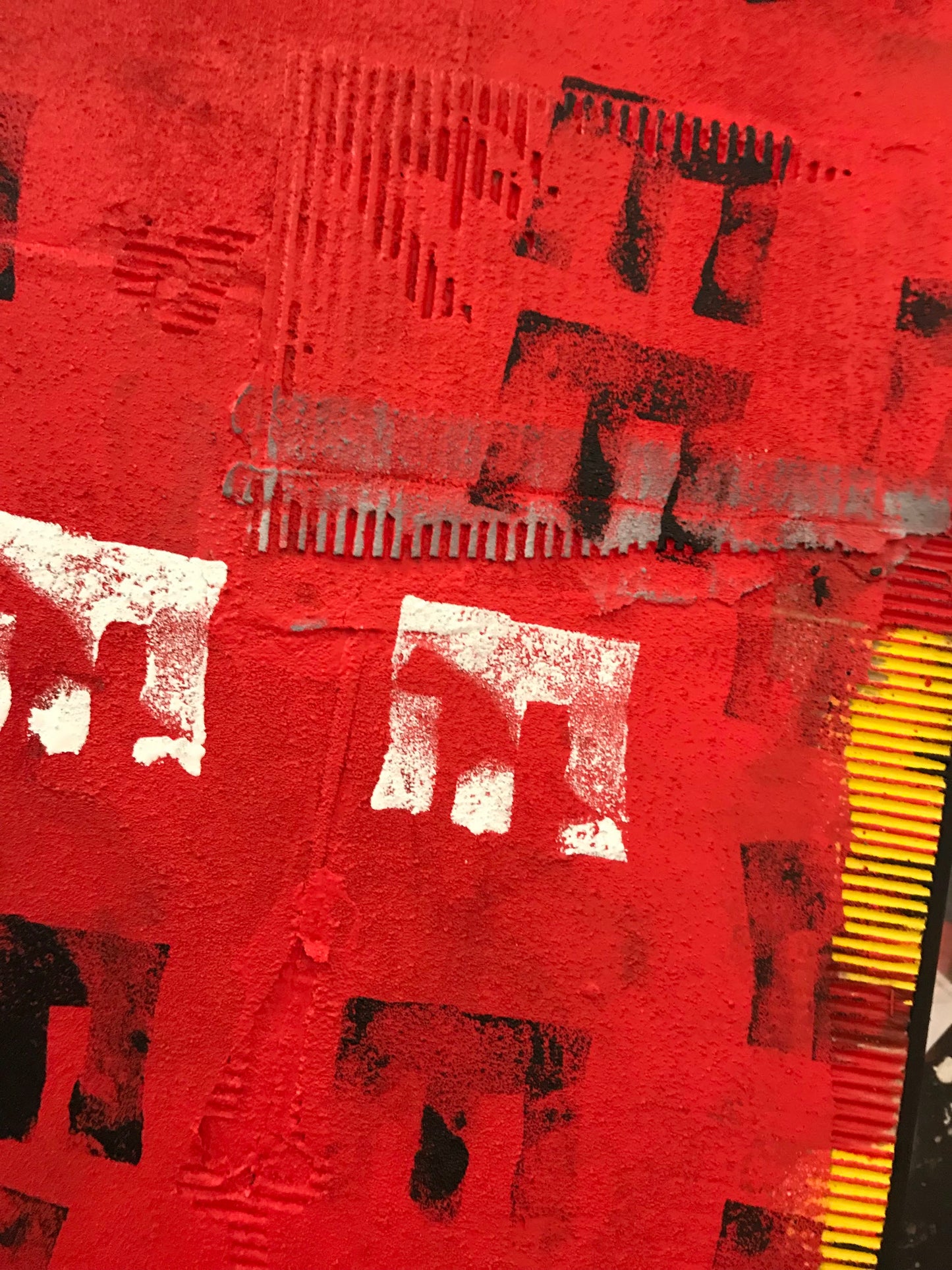 286 : Maleri / Grafikk, blandet teknikk. Resirkulert / gjenbrukt papp