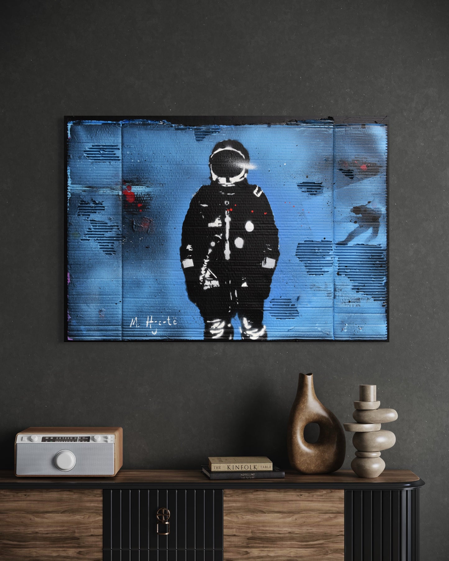 018 : Original work. Painting. Recycled / reused cardboard