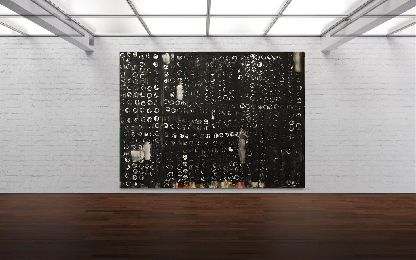 198 : Originalverk. Bildet er malt på resirkulert papp