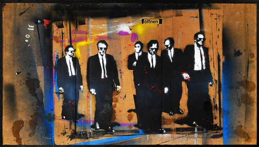 222 : Original work. The picture is painted on recycled cardboard
