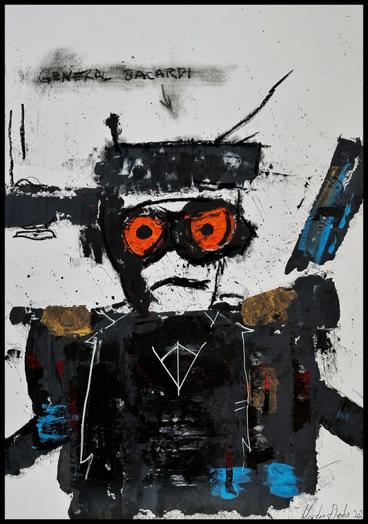 402 Popkunst, blandet teknikk - akryl, kull og olje&nbsp;